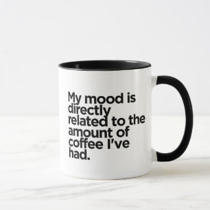 Koffie = Mood Booster Mok – Funny Coffee Lover