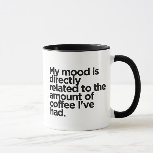 Koffie = Mood Booster Mok – Funny Coffee Lover (Rechts)