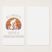 Koffie & mountainbiken  afdaling fiets visitekaartje (Voorkant /achterkant)