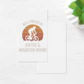 Koffie & mountainbiken  afdaling fiets visitekaartje (Bureau)
