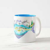 KOFFIE MUGS VOOR DE HALIBUTKATTEN TWEEKLEURIGE KOFFIEMOK (Voorkant rechts)