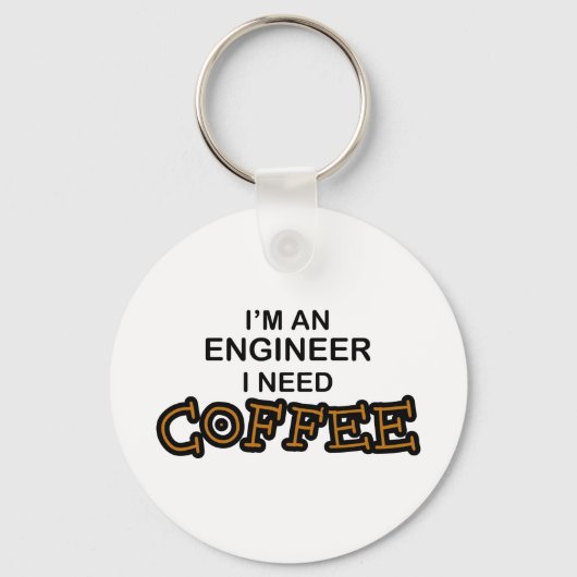 Koffie nodig - Ingenieur Sleutelhanger (Voorkant)