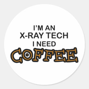 Koffie nodig - röntgentechnologie ronde sticker