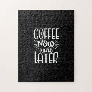 koffie nu wijn later legpuzzel