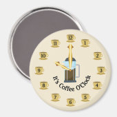 Koffie-o-klok Magneet (Voorkant / Achterkant)