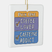 Koffie of cafeïne keramisch ornament (Rechts)