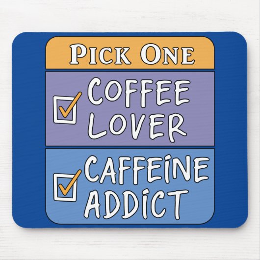 Koffie of cafeïne muismat (Voorkant)