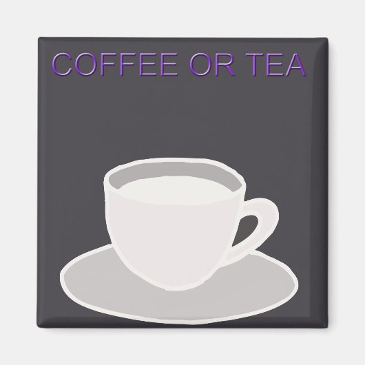 Koffie of thee magneet - keukenmagneet (Voorkant)