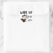 koffie-offerte vierkante sticker (Tas)