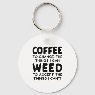 Koffie om de dingen te veranderen die ik kan wiede sleutelhanger