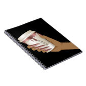 koffie om mee te nemen hand voeg citaat toe bazin notitieboek (Rechterzijde)