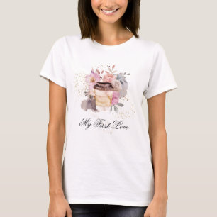 *~* Koffie om te gaan mijn eerste liefde Rozen Roz T-shirt
