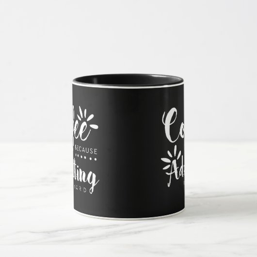 Koffie omdat het Toevoegen Harde borstel is Mok (Midden)