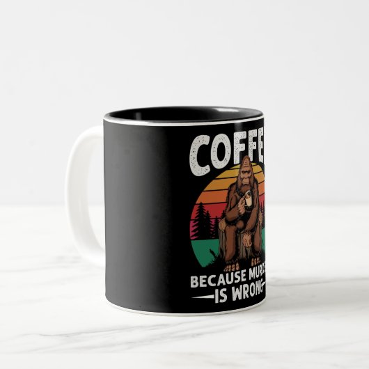 Koffie omdat moord een verkeerde Mok is (Voorkant links)