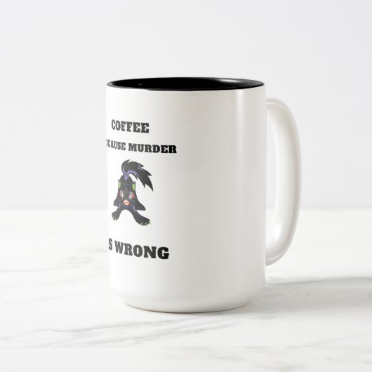 Koffie omdat moord een verkeerde Mok is (Voorkant rechts)