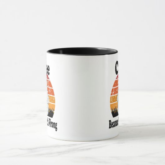 Koffie omdat moord verkeerd is mok (Midden)