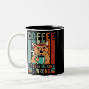 Koffie omdat moord verkeerde koffie is en generere tweekleurige koffiemok