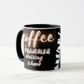 Koffie omdat overlijden moeilijk is mok (Voorkant links)