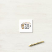 Koffie omdat volwassen is hard grappige koffie post-it® notes (Op bureau)