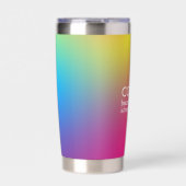 Koffie omdat volwassen is hard Kleurrijke Gradiënt Geïsoleerde Drinkbeker (Voorkant)