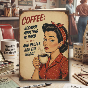 Koffie, omdat volwassen worden moeilijk is Sarca Kaart