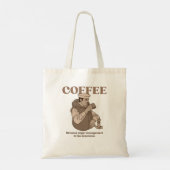 Koffie: Omdat woedebeheersing te duur is. Tote Bag (Achterkant)