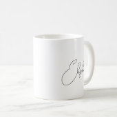 Koffie omvormt uw Script Name Elegant Sjabloon Koffiemok (Voorkant rechts)