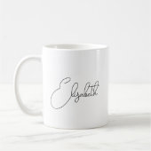 Koffie omvormt uw Script Name Elegant Sjabloon Koffiemok (Links)