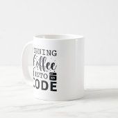 Koffie omzetten in code koffiemok (Voorkant links)