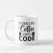 Koffie omzetten in code koffiemok (Links)