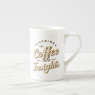 Koffie omzetten in inzichten Data Humor Porselein Kop