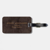 Koffie op Burlap Word Cloud Brown ID283 Bagagelabel (Achterkant horizontaal)