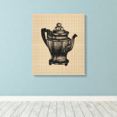  koffie op Canvas (Insitu (Houten vloer))