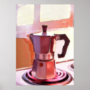 Koffie op de Stove Poster