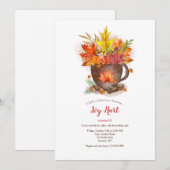 Koffie op een Herfst Kaart (Voorkant / Achterkant)