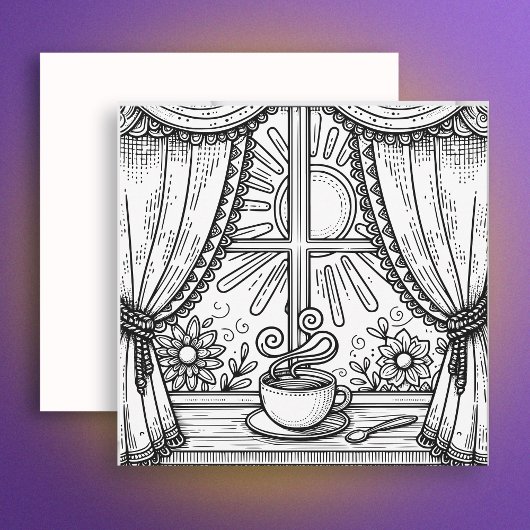 Koffie op een vensterbank | Kleur mij