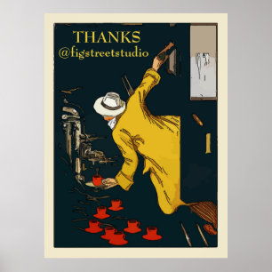 Koffie op het Espresso-bord Go Poster