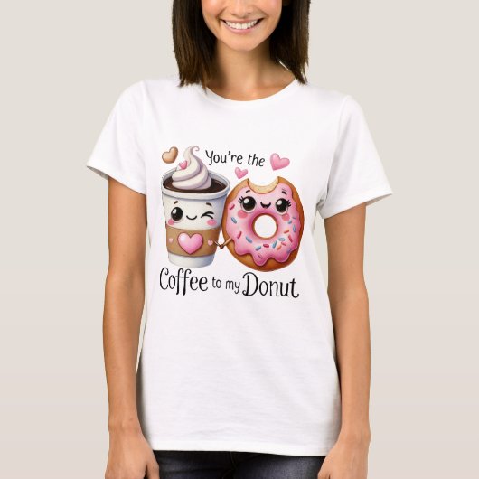 Koffie op mijn donut T-shirt (Voorkant)
