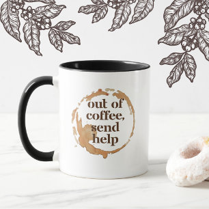 Koffie Op Stuur Hulp Grappige Caffeïne Verslaafde Mok