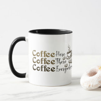 Koffie Overal Keramische Mok voor Koffieliefhebber