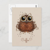 Koffie Owl aangepast briefkaart tekst (Voorkant / Achterkant)