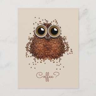 Koffie Owl aangepast briefkaart tekst