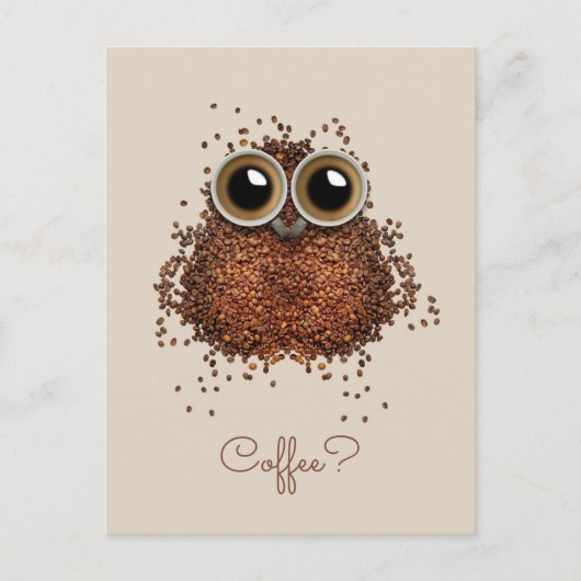 Koffie Owl aangepast briefkaart tekst (Voorkant)