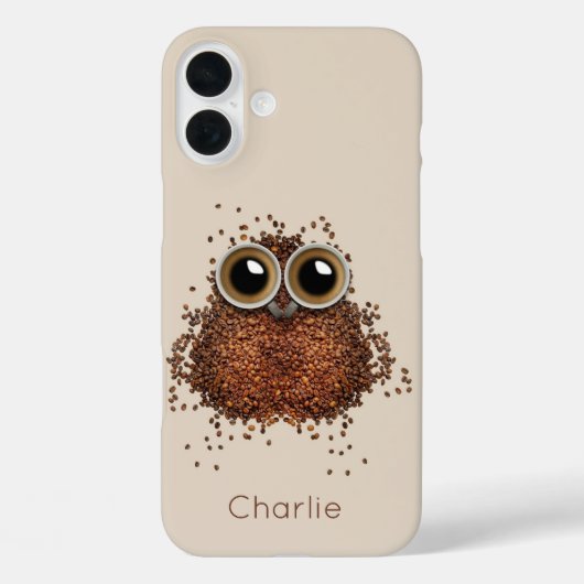 Koffie Owl aangepaste telefoongesprekken Case-Mate iPhone Case (Achterkant)
