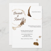 Koffie paar bruiloft uitnodiging (Voorkant / Achterkant)