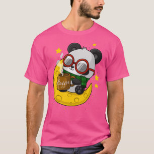 Koffie Panda - Cute Panda in The Moon T-shirt