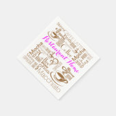 Koffie PERSONALISEREN diner naam Servetten (Hoek)