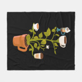 Koffie-Plant Fleece Deken (Voorkant (Horizontaal))