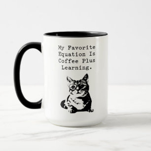 Koffie Plus Leren Wiskunde Vergelijking Liefhebber Mok