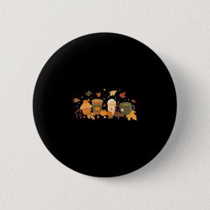 Koffie Pompoen Latte Kruiden Koffie Liefde Herfst Ronde Button 5,7 Cm